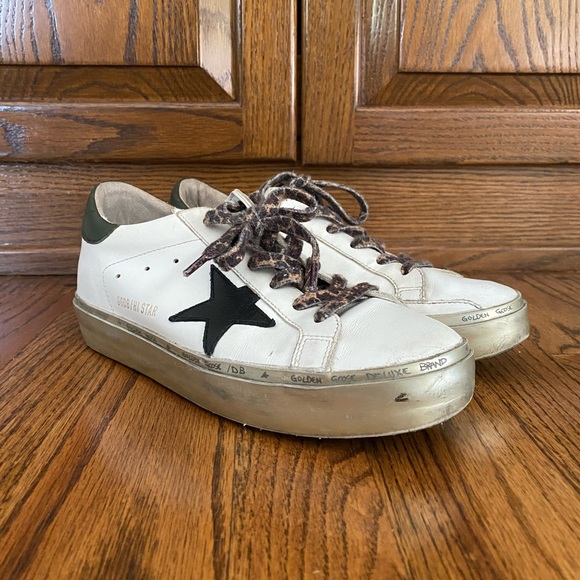 Golden Goose White and Black Star Sneakers - Size 39 - Picture 1 of 9